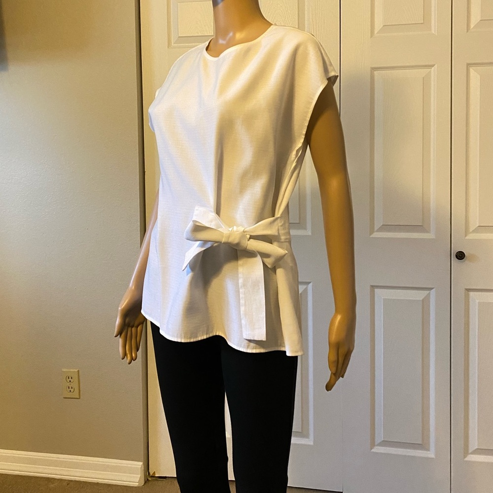 NWT CLUB MONACO Cap Sleeve Blouse M